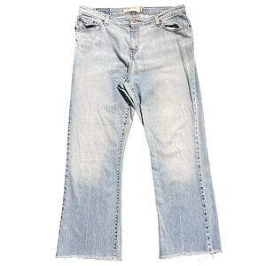 2005 VTG Levis 515 Boot Cut Light Wash Jeans Womens Size 18 Frayed Hem Denim Y2K